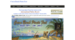 Desktop Screenshot of cocoabeachpiratefest.com