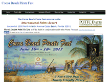 Tablet Screenshot of cocoabeachpiratefest.com